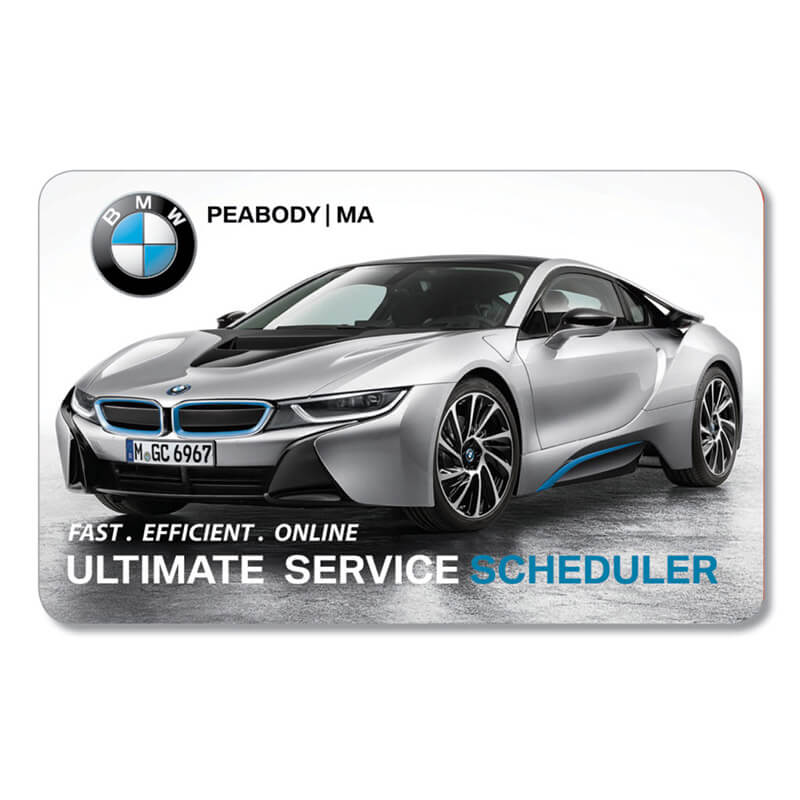 BMW Peabody, MA service member card.