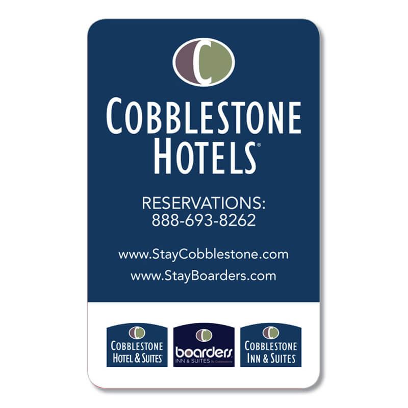 Cobblestone Hotels key card.