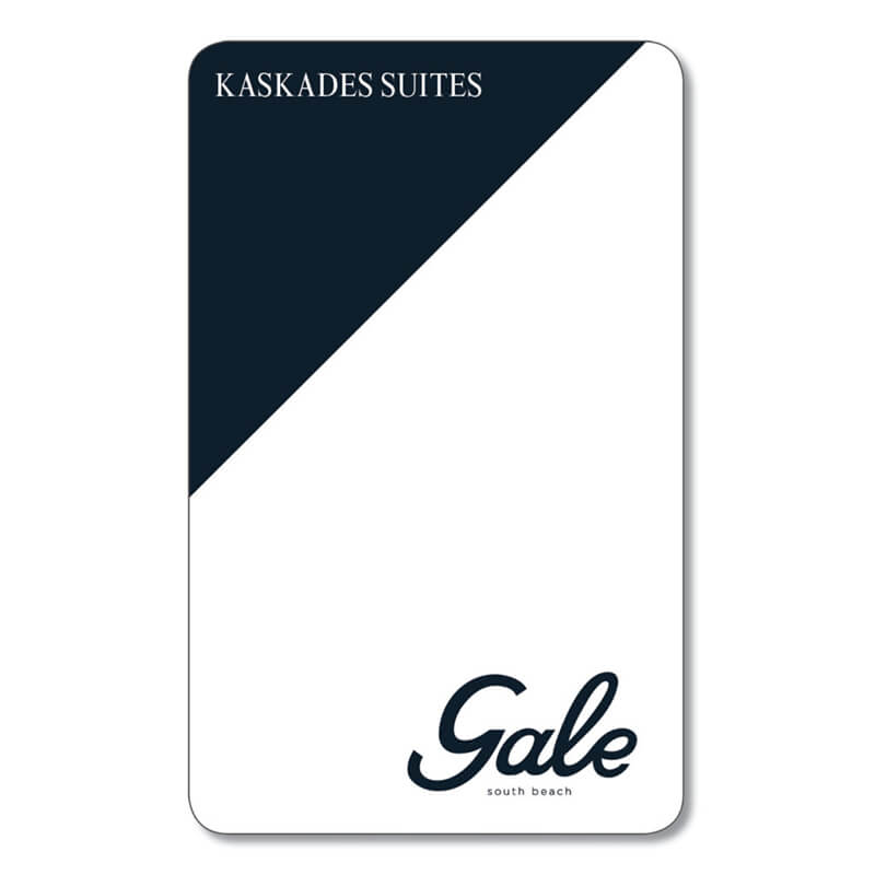 Gale South Beach Hotel RFID key card. Kaskades Suites.