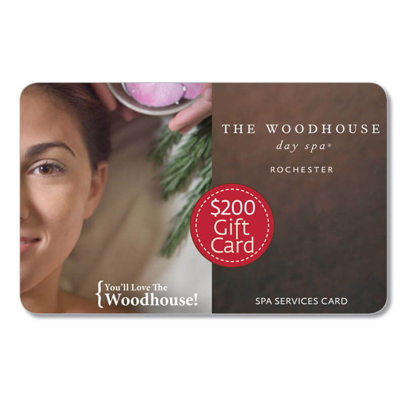 The Woodhouse Day Spa custom gift card
