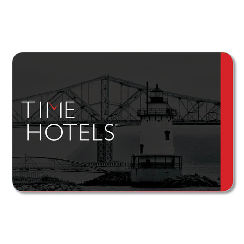 Time Hotels key card. Photo of bridge and lighthouse.