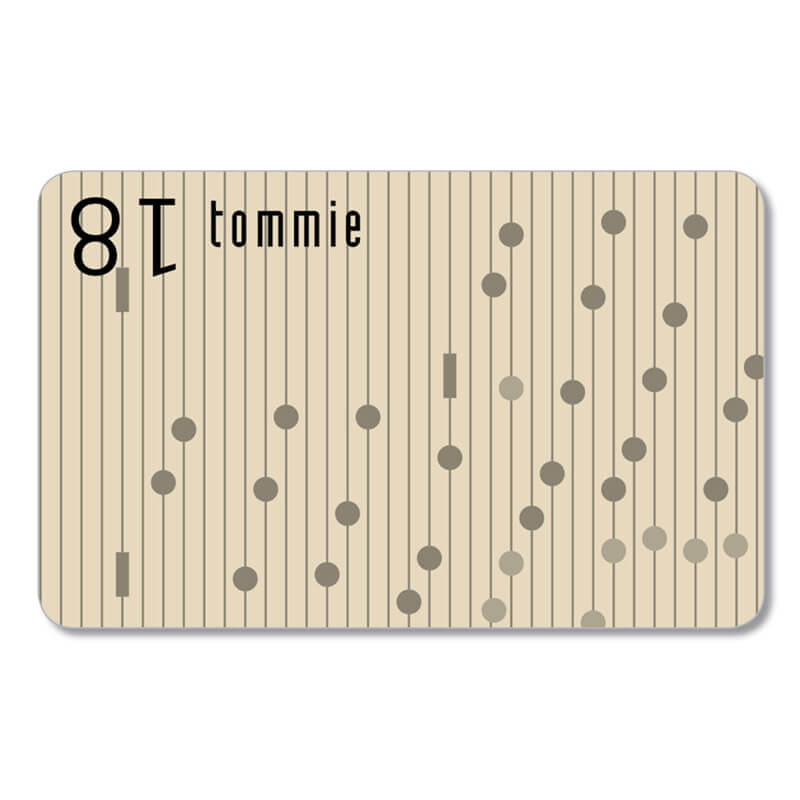 Tommie Hotel RFID Key Card. Tan