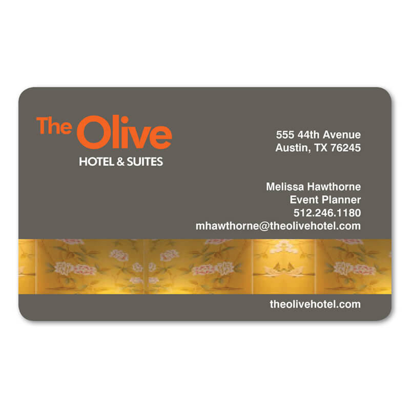 The Olive Hotel business card