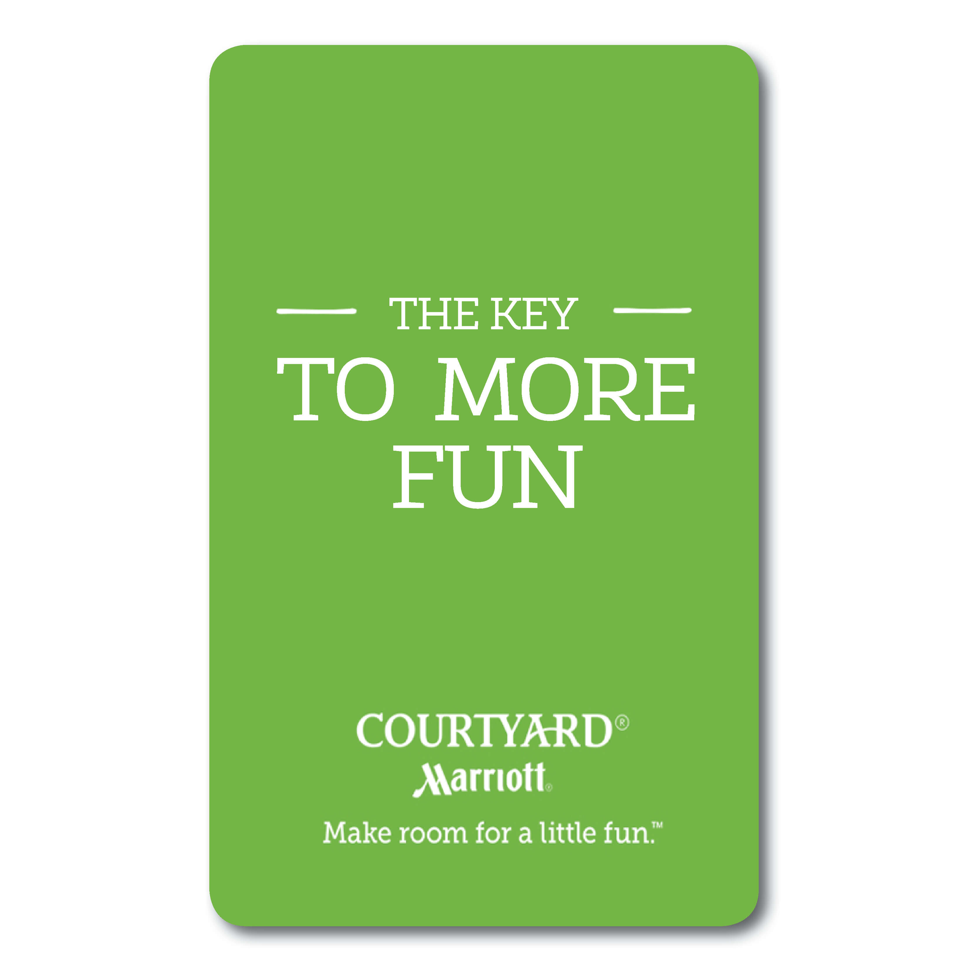 Courtyard Marriott hotel key card -The key to more fun